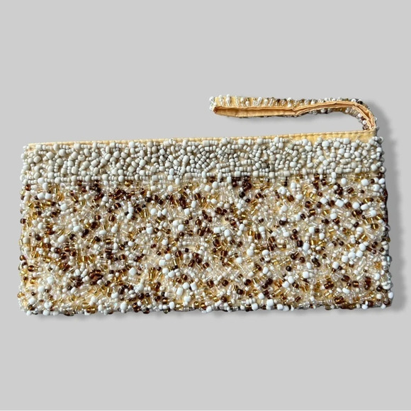 Suzie  Blue Beaded Evening Clutch - Picture 1 of 11